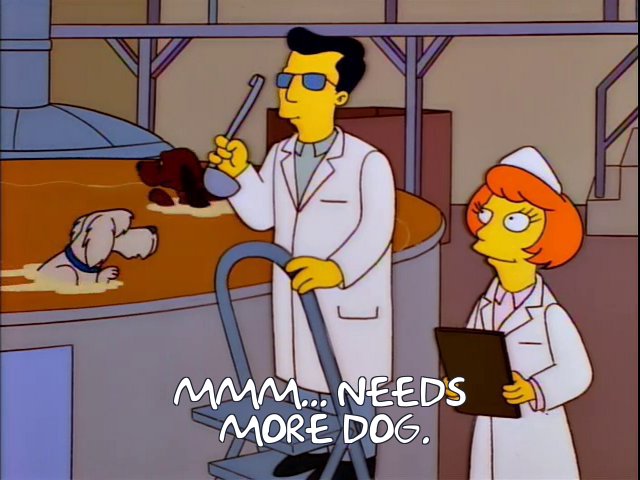 Red Tick Beer brewers noting that their brew "Needs more dog"